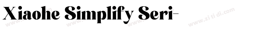 Xiaohe Simplify Seri字体转换